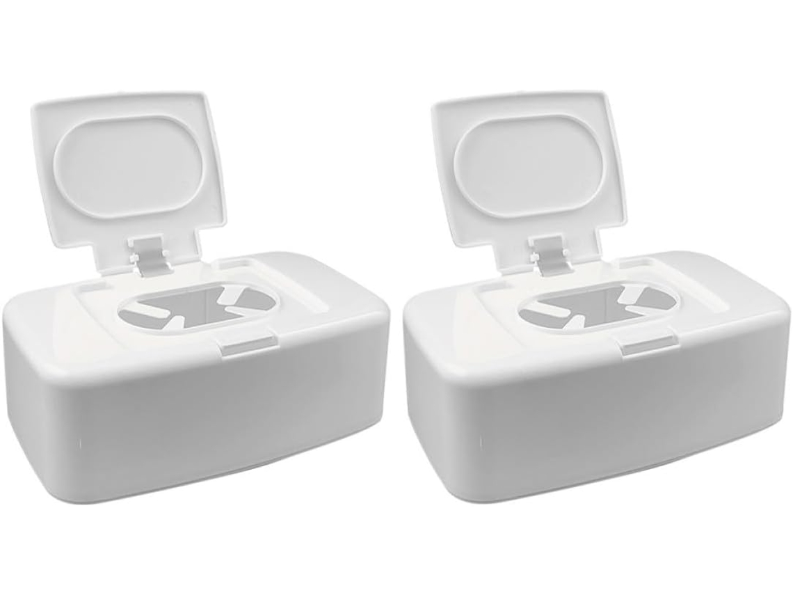 Juego de 2 inodoros de plástico blanco CHABERLU para baño y dormitorio.