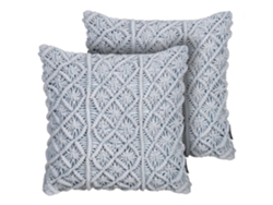Conjunto de 2 Almohadas BELIANI Goreme (Azul - 40x45x14 cm - Algodón)