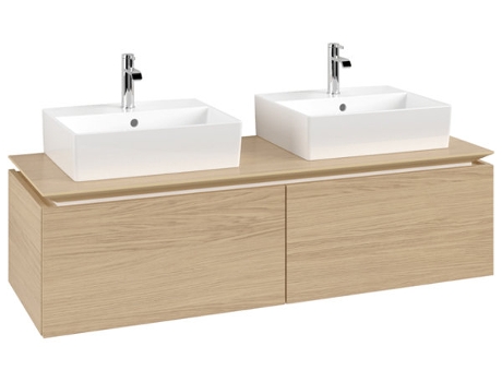 Mueble de tocador Villeroy &amp Boch Legato B668 1400x380x500mm 2 lavabos