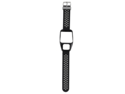 Banda De Relógio Inteligente De Silicone Com Fecho De Pino Bicolor Para Tomtom Runner3 Adventurer Cinza Preto
