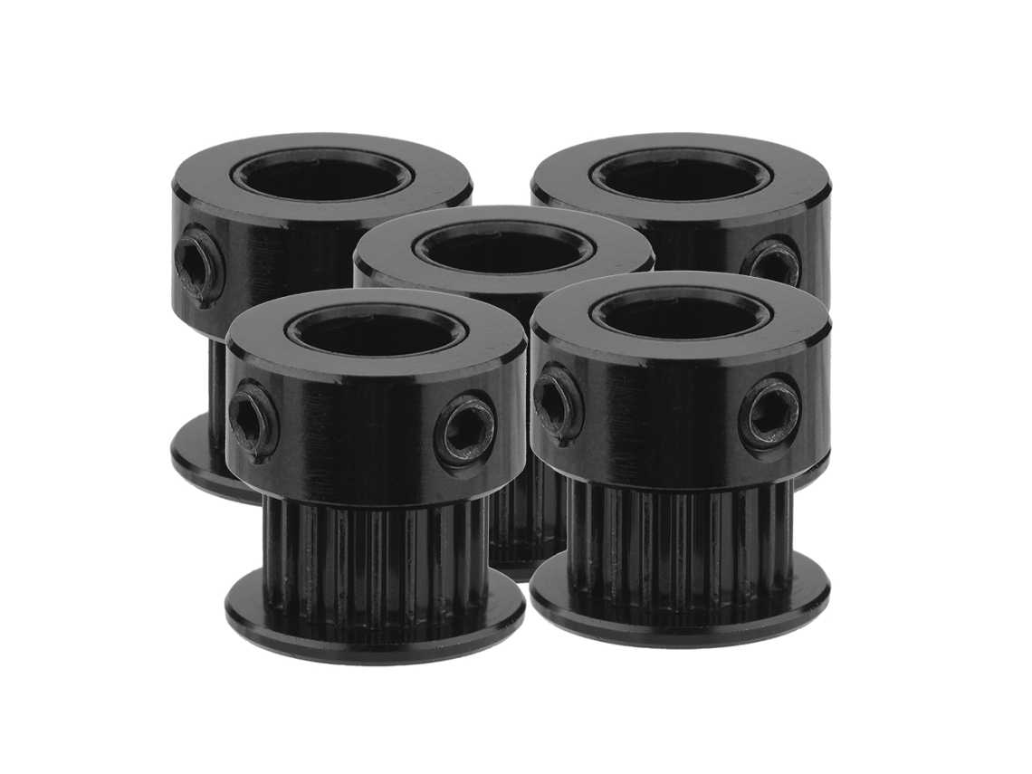 5 Piezas Polea De Corredera De Aluminio 2gt 6mm Ancho 20 Dientes 8mm Orificio Para Impresora 3d