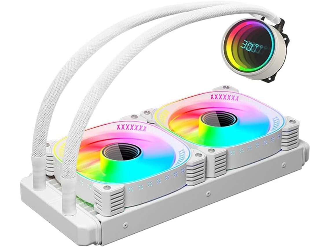 T 240mmargb Refrigeración Líquida Procesador Pantalla De Temperatura Ventilador De Agua Computadora