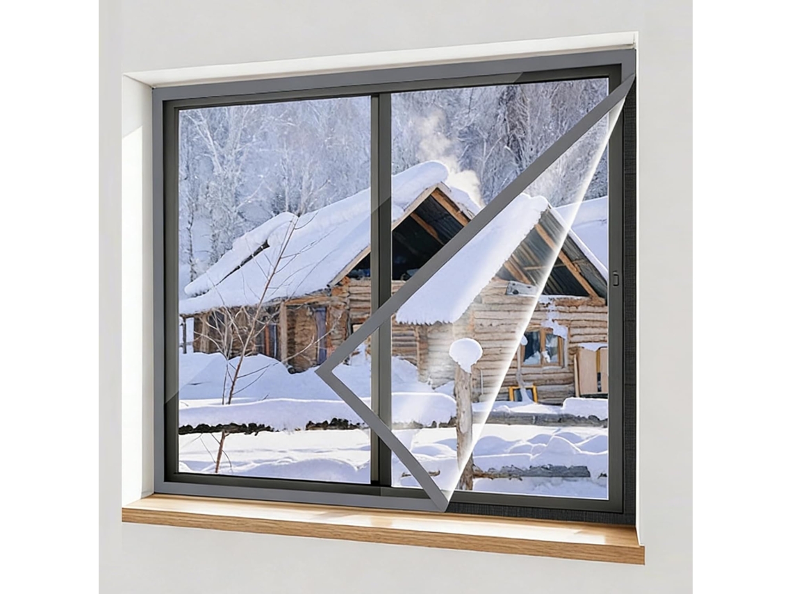 Kit De Aislamiento Térmico Para Ventanas Invierno, Kit Lámina Aislante Térmica Ventanas, Material Grueso, A...