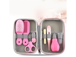 Set De Higiene Para Bebés Con Cepillo Para El Cabello Y Cortaúñas Para Niñas - Rosa
