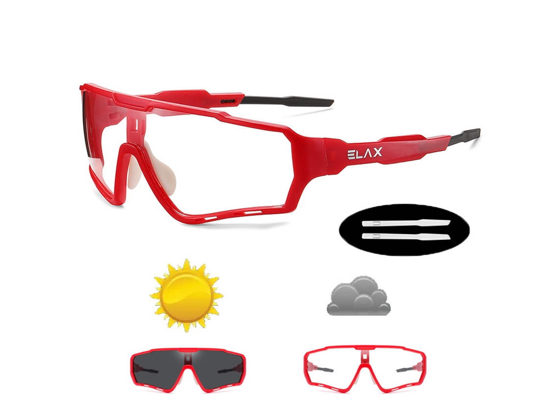 Gafas de ciclismo fotocromáticas y polarizadas MDUG con protección UV400 fabricadas en fibra de acetato (Estilo 4)