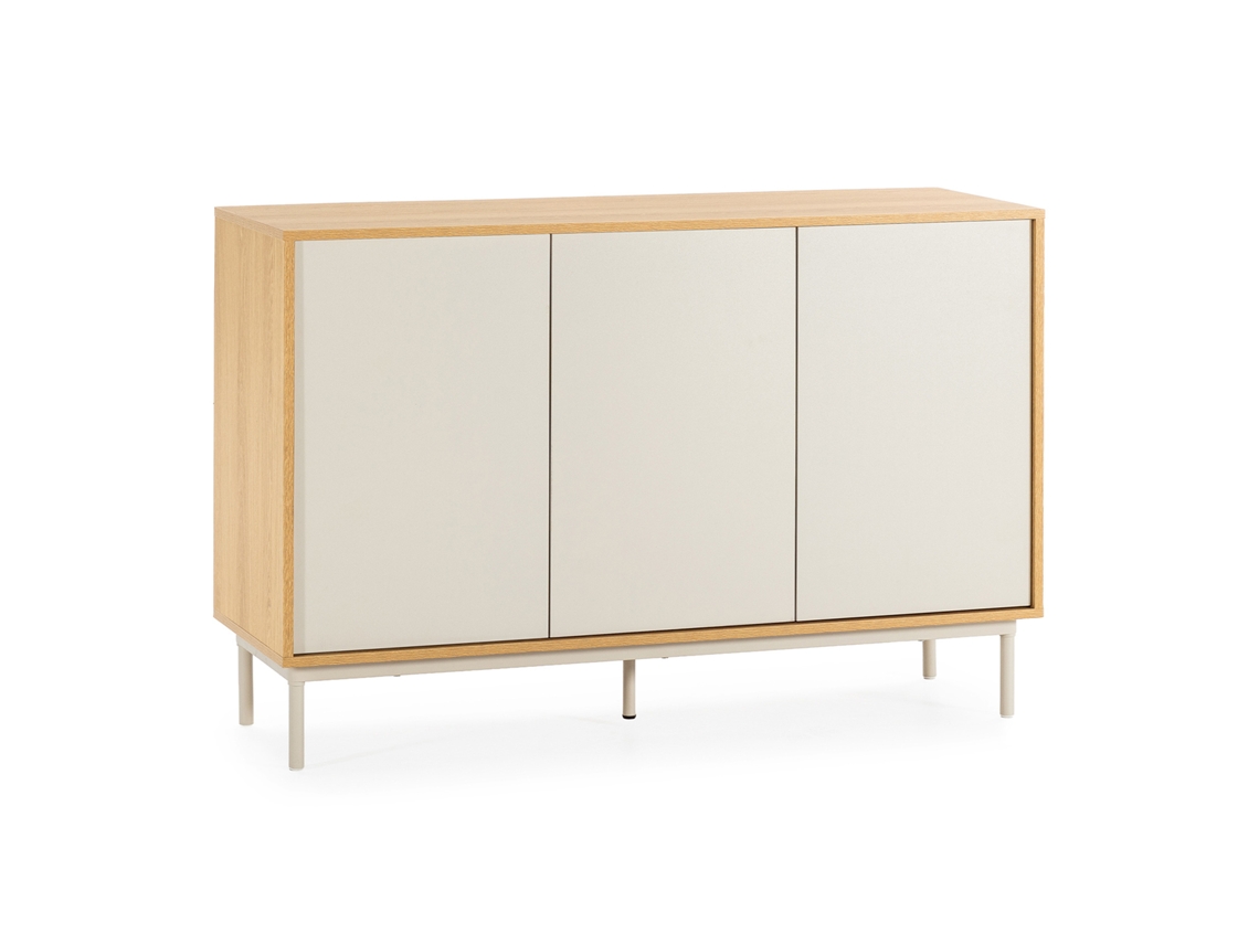 Aparador Cuzco de 3 puertas, efecto roble/gris, VS VENTA STOCK