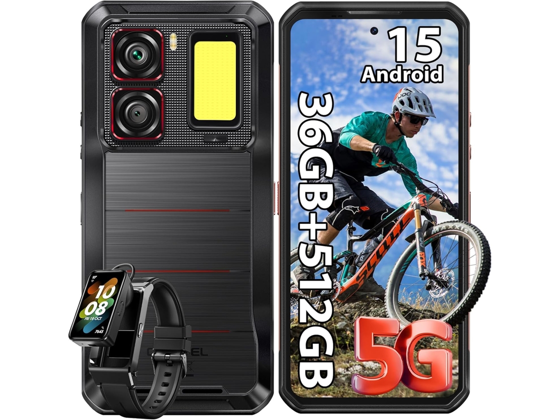 Smartphone robusto 5g Oukitel WP300 36gb 512gb 6.8 120hz 16000mah Android 15 Negro