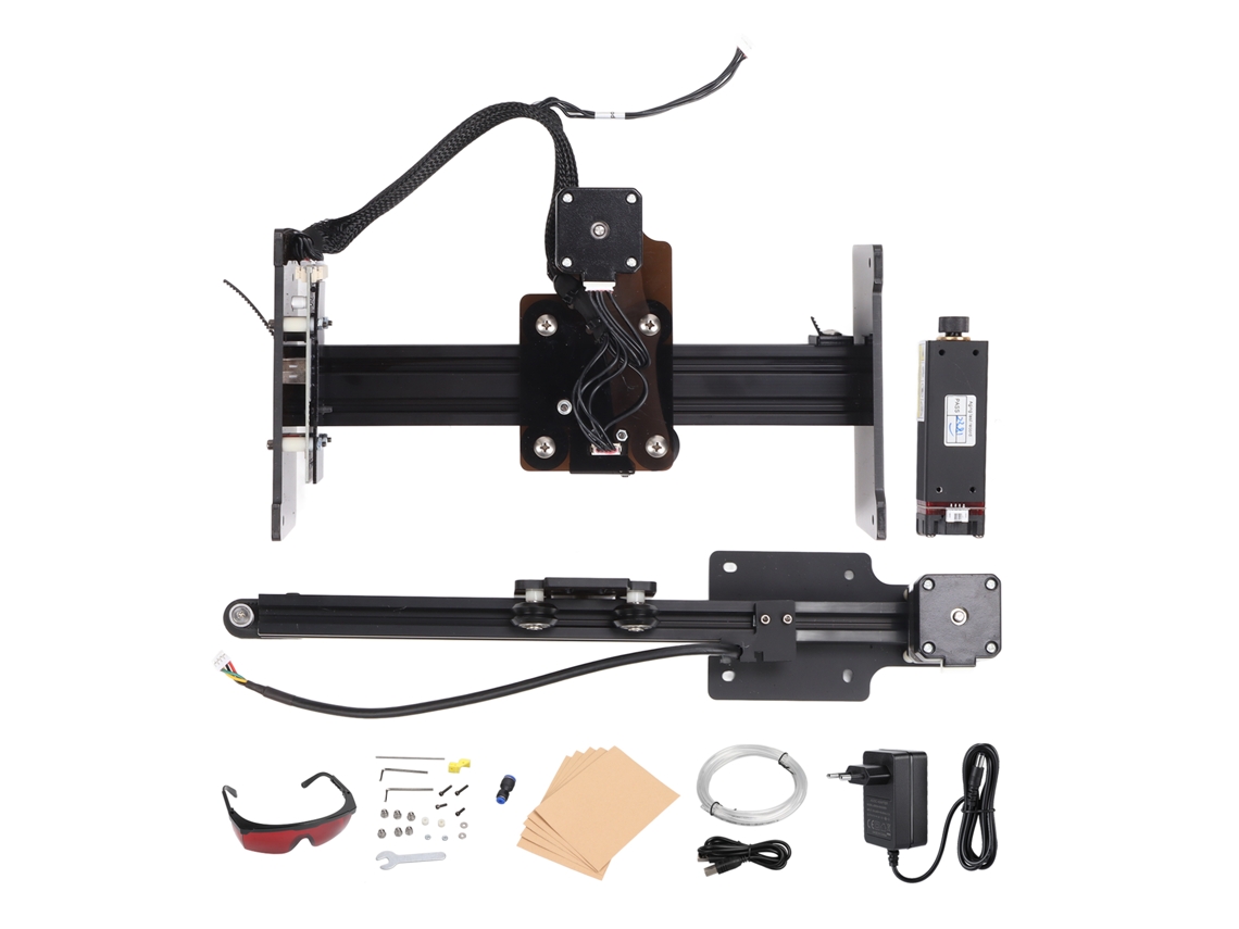 Grabador láser de alta precisión de 170 x 170 mm, 2266 x 2266 píxeles, para metal, cuero y madera, con enchufe europeo de 110 a 240 V.