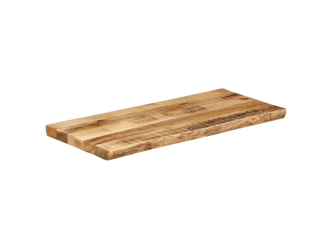 Tablero De Mesa | Superficie De Mesa | Tablero De Escritorio Borde Natural Madera Maciza Mango 100x40x2,5 Cm