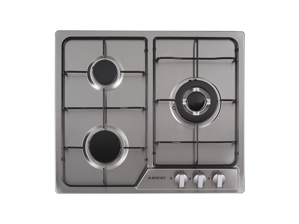 Placa de Gas JOCEL JP3GI008930 (Gas Natural - 58 cm - Inox)