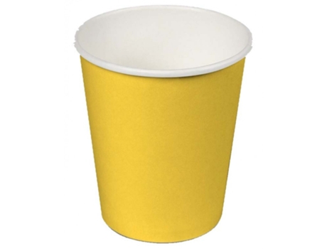Pack 24 Vasos Cartón Eco 200MlAmarillo GENÉRICO