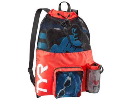 Mochila de Natación TYR Big Mesh Mummy (31-40 L - Rojo)