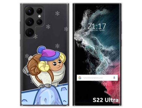 Carcasa Samsung Galaxy S22 Ultra 5G TUMUNDOSMARTPHONE Dibujos Transparente Cabra Multicolor