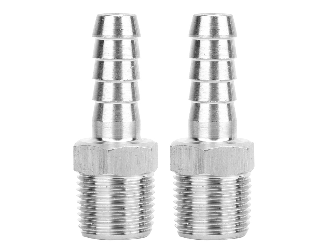 2pcs Conector Hembra Bspt 3/8in + Unión De Barbed Rápida Conector De Acoplamiento Rápido Acero Inoxidable 8mm