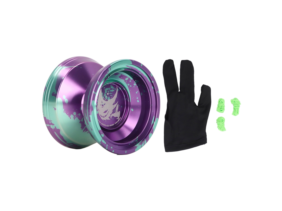 Dan26-yoyo Inerte Para Niños, Yoyo De Aleación Con Rodamiento Estable, Rotación Suave, Guante Y Cuerda Incluidos, Morado