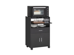 Aparador Auxiliar de Cocina con Ruedas Negro Fsb09-Sch SOBUY