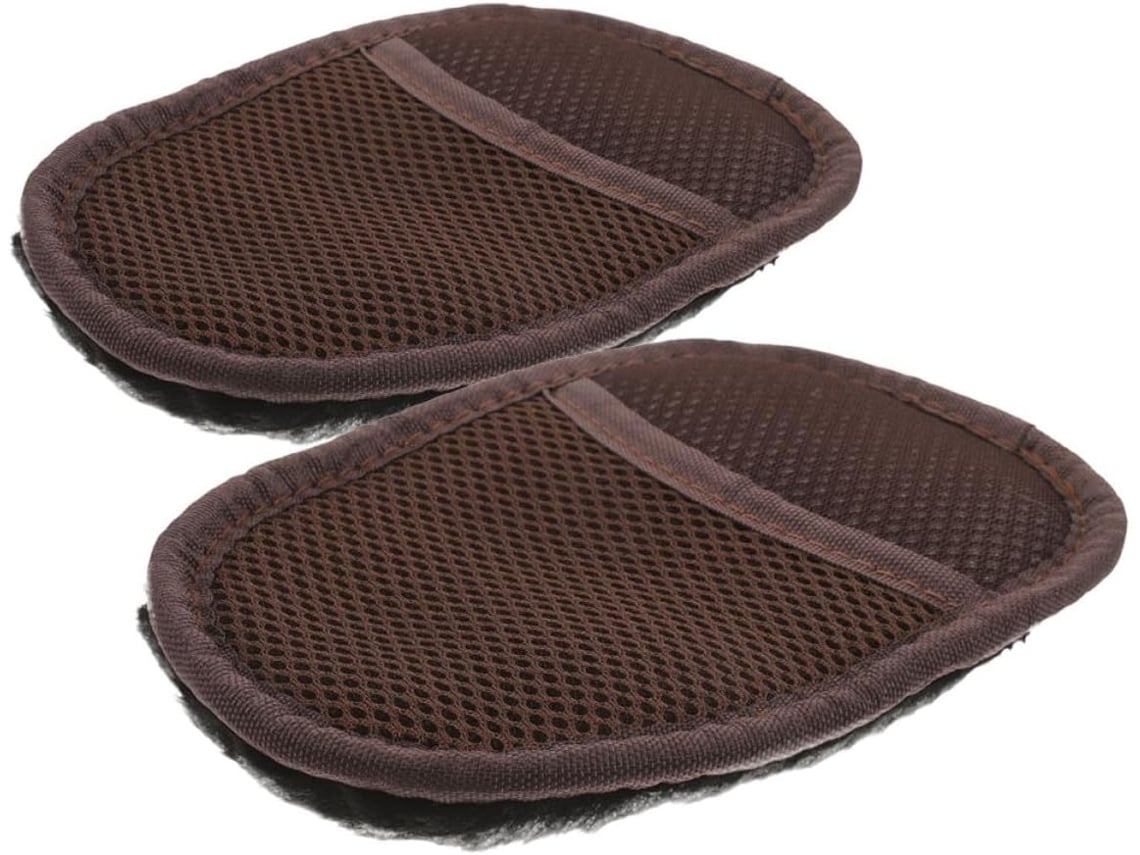 Luvas Pequenas De Couro Yarnow Para Polimento De Sapatos, Pretas, Em Pelúcia Sintética, Pacote Com 2 Unidades, Para