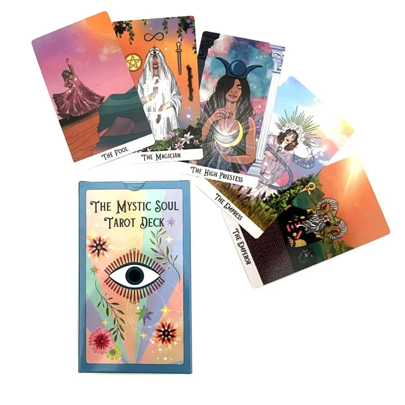 Cartas Del Tarot Almas Misteriosas (78 Cartas) Cartas Del Oráculo (versión En Inglés) Tablero De Juego De Adivinación