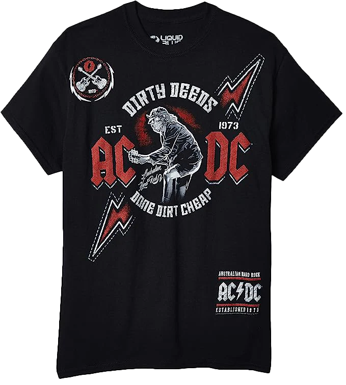 Ac/dc Dirty Deeds T-shirt Unisex Rockinstone Size:l