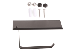 Portarrollos De Papel Higiénico De Acero Inoxidable, No Requiere Perforación, Montaje En Pared, Multifuncional, Baño, Cocina, K6 Negro