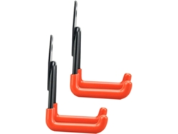 Juego 2 Ganchos Pequeños Cuadrados Metal Naranja Revestimiento Plástico Antideslizante Montaje Pared