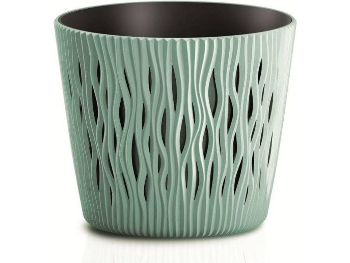 Maceta PROSPERPLAST Sandy Round (Verde - 22.5 x 22.5 x 19.2 cm)