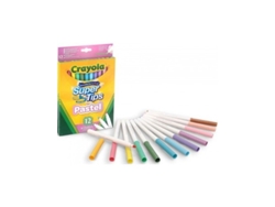 Estuche de 12 rotuladores lavables de punta superfina en colores pastel