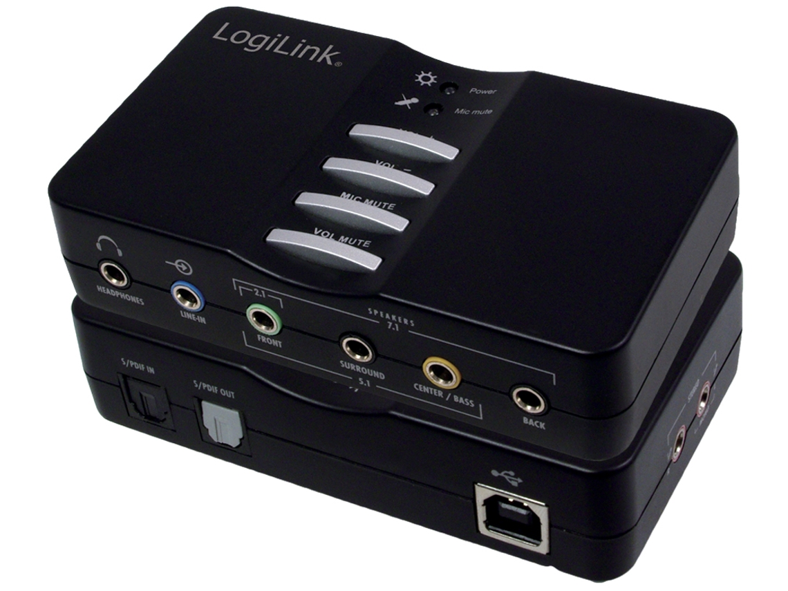 Caja de Sonido LOGILINK 7.1 Usb 8 Canales Negra