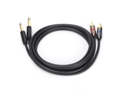 Cable De Audio Doble Jorindo De 6,35 Mm Macho A Dos Conectores Rca Macho De 1,5 M Jd6093