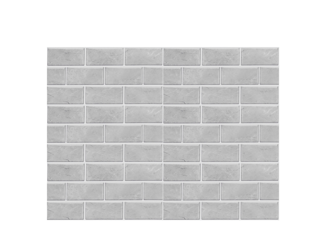 6pcs Pegatinas De Pared Con Patrón De Azulejos Gris Impermeables Autoadhesivas Para Cocina Y Hogar Decoración