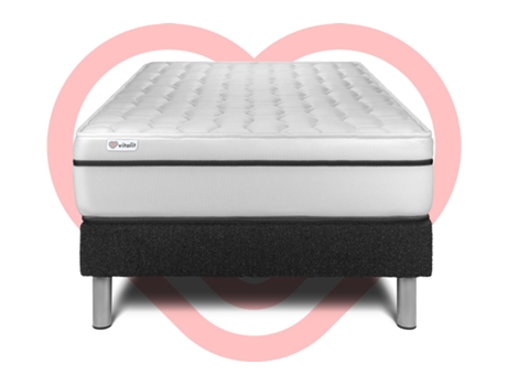Set Vital Spa Kit Somier 120 X 190 Cm Negro