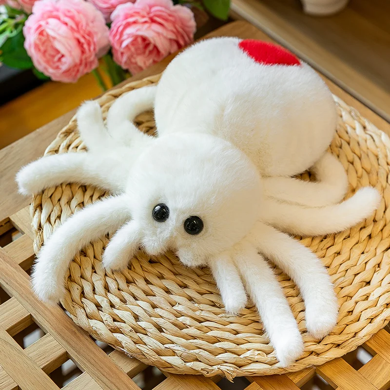 (blanco, 25 Cm) Peluche De Araña, Peluche Adorable
