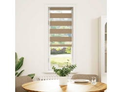 Maison Exclusive - Estor Cebra Marrón Arena Tejido Ancho 35,9 Cm Poliéster