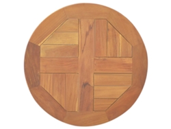 Superficie De Mesa Redonda Madera Maciza De Teca 2,5 Cm 40 Cm