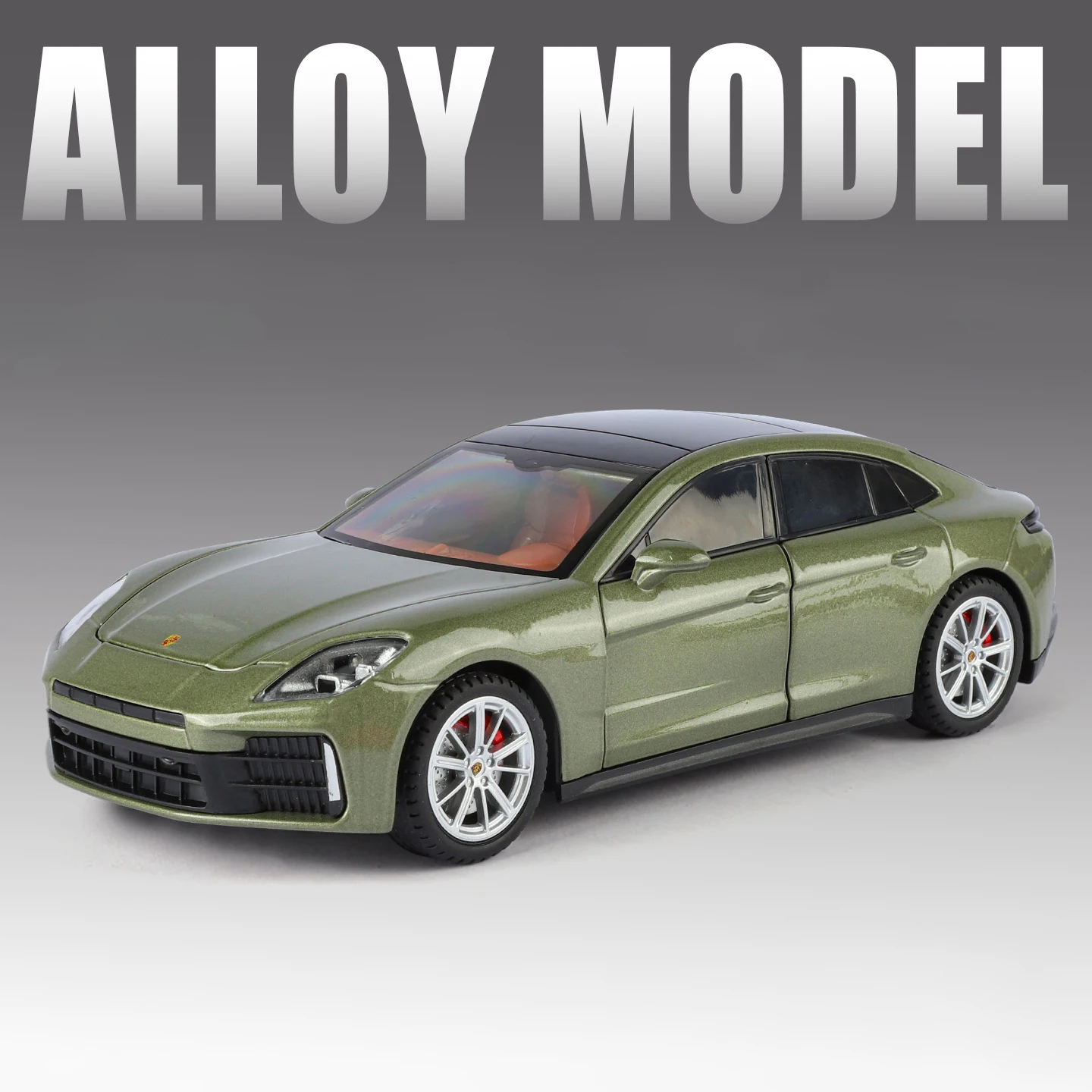 (verde) Miniatura De Carro Superesportivo Em Escala 1:24, Feita Em Metal Fundido, Com Efeitos Sonoros E Luminosos.