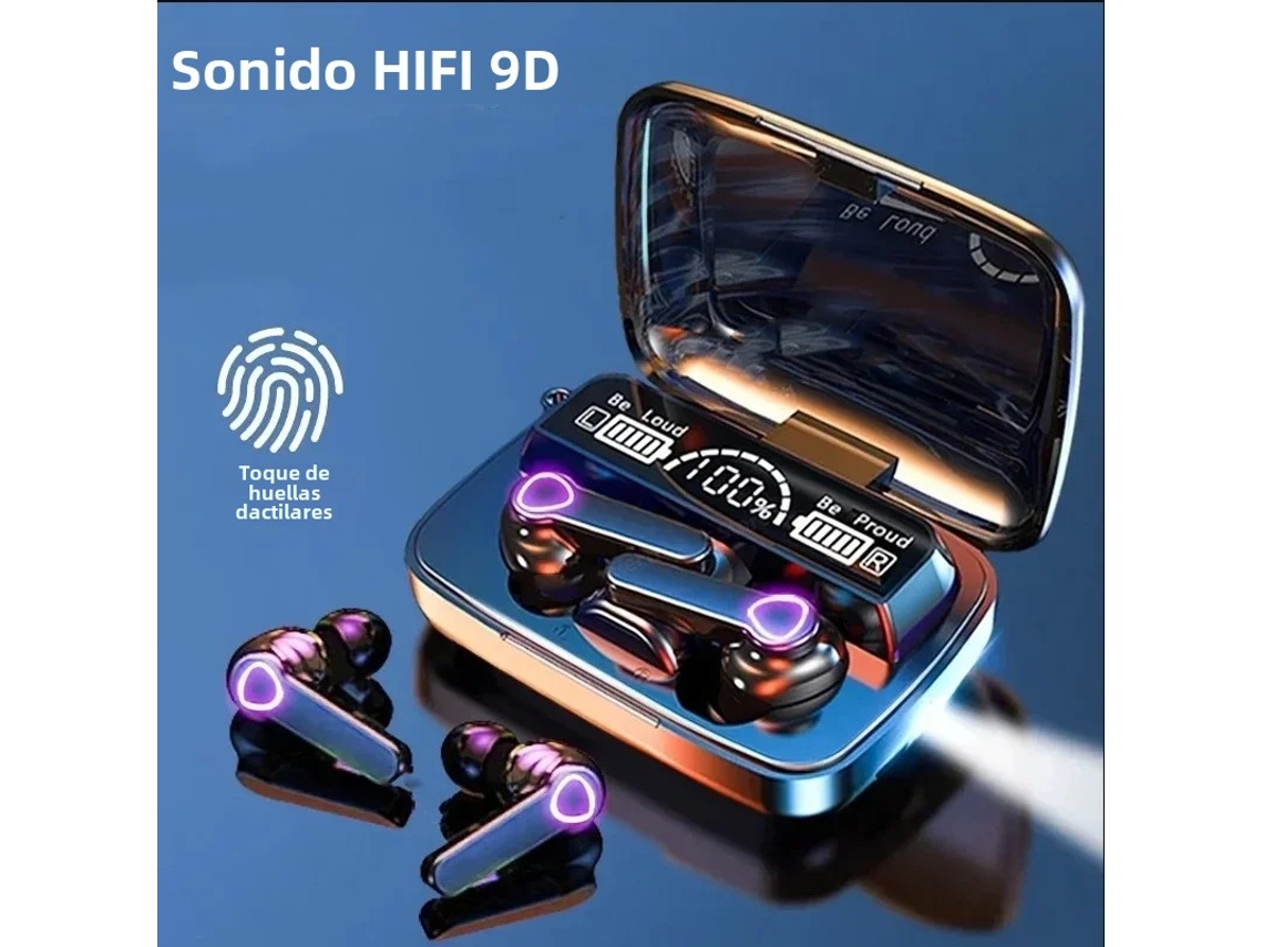 Auriculares Bluetooth Verdaderamente Inalámbricos, Controles Táctiles Inteligentes, Pantalla Led, Resistentes Al Agua, Micrófono Y Estuche De Carga.