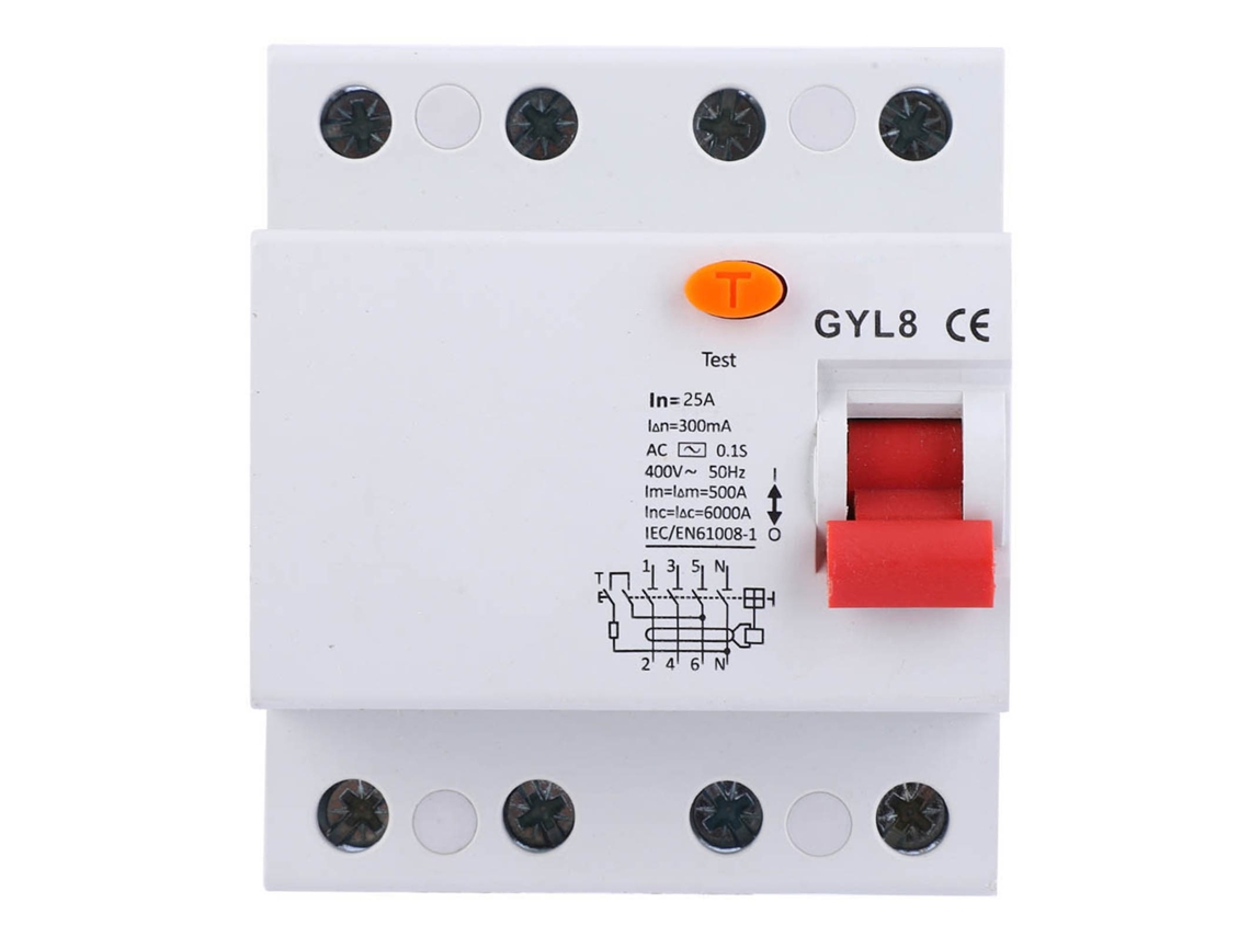 2026velora-interruptor De Circuito 4p 25a 300ma Protector De Fuga Eléctrico 400vac Ip20 50/60hz