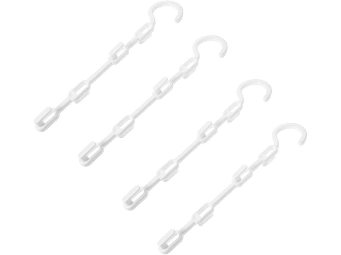 Perchas Blancas Organizadoras Colgantes Bordes Lisos Juego 4 Abs Diseño Ergonómico Armario Abrigos Invierno
