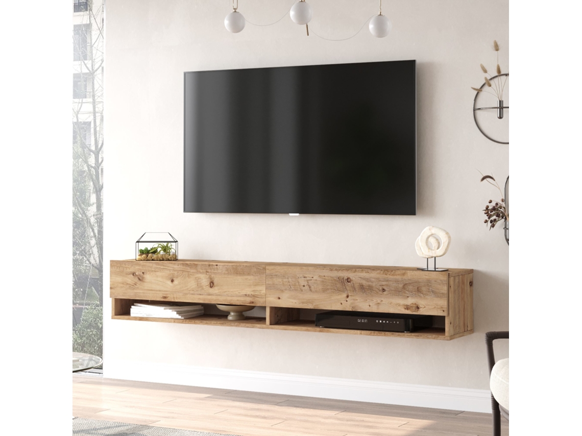 Mueble de TV [EN.CASA] (Aglomerado - Marrón - 29,5 x 180 x 31,5 cm)