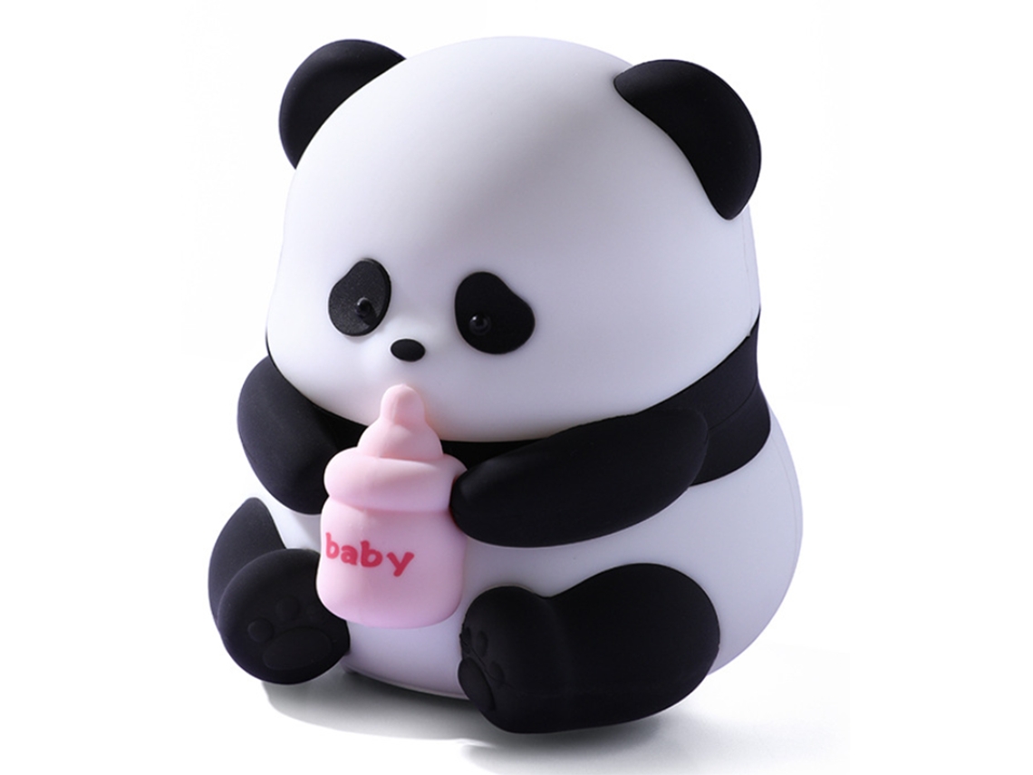Linda luz nocturna LED Panda para niños, animales de dibujos animados, lámpara de silicona para guardería, lámpara para dormir con sincroniz CHRONUS