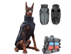 2026-chaleco Impermeable Para Perros Grandes Abrigo Invierno Con Collar De Pelo Ropa Mascota Talla Grande