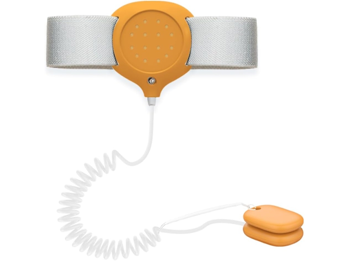 Alarma de enuresis con sonido fuerte, vibración y luz, sensor magnético (naranja)