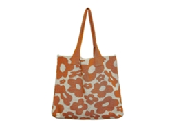 Bolso grande, bolso de hombro, bolso de malla con flores para salir, Lalamoli naranja