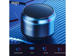 Altavoz inalámbrico Aigo T98 BT 5.0, reproductor de música estéreo inalámbrico con micrófono, llamadas HD, sonido estéreo, graves profundos, 1200 mAh, altavoz de larga duración