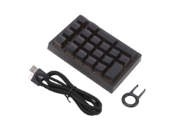 Teclado Numérico Mecânico Rgb Com 21 Teclas Ergonomico Pequeno Backlit Para Laptop Computador Preto