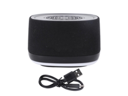 Máquina De Ruido Blanco Para Dormir, 14 Sonidos Relajantes, Bluetooth 5.4, Recargable, Luz De Respiración, Para Adultos Y Bebés, Color Negro.