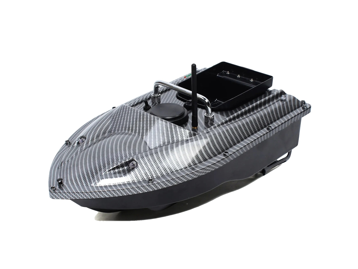 Barco de cebo RC, alcance de control de 500 m, capacidad de carga de 1,5 kg, luces de crucero LED, OEM negro