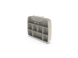 PLASTIKEN Titanium - Maletín Organizador de 19 cm con 8 Compartimentos. Ecru