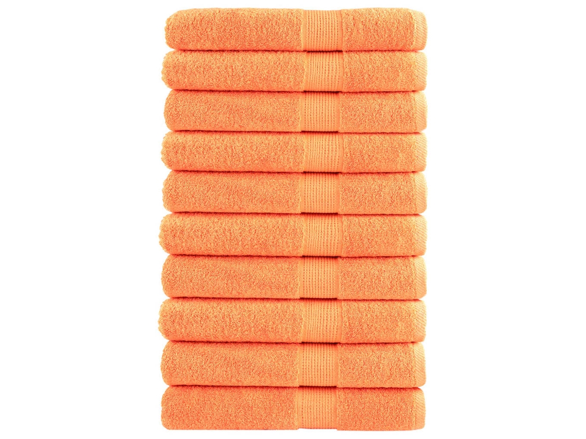 Toallas Premium Solund 10 Unidades Naranja 100x200 Cm 600 Gsm Wsd309054