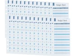50 Hojas De Presupuesto Perforadas, Tarjetas De Consumo De Papel
